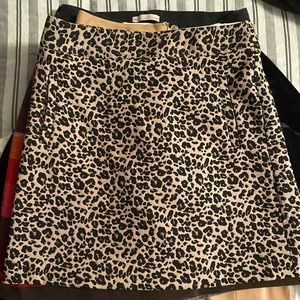 Leopard print Loft skirt